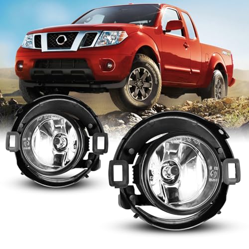 AUTOFREE Fog Lights for Nissan Frontier 2010-2017/ Nissan Xterra 2005-2015 (both Only fit for plastic bumper) with Bulbs H11 12V 55W Fog Lamps assembly Included Wiring Kit & Switch-1 Pair (Clear Lens)
