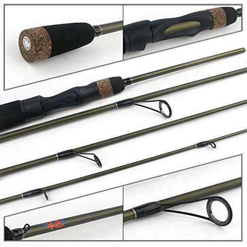 釣りセット 初心者向け エギングロッド スピニングリール 釣り竿セット PEライン付き 専用ケース付き ルアーセット付き 投げ釣り 淡水釣り 初心者 入門セット 収納バッグ付き コンパクトロッド 釣り 4枚目