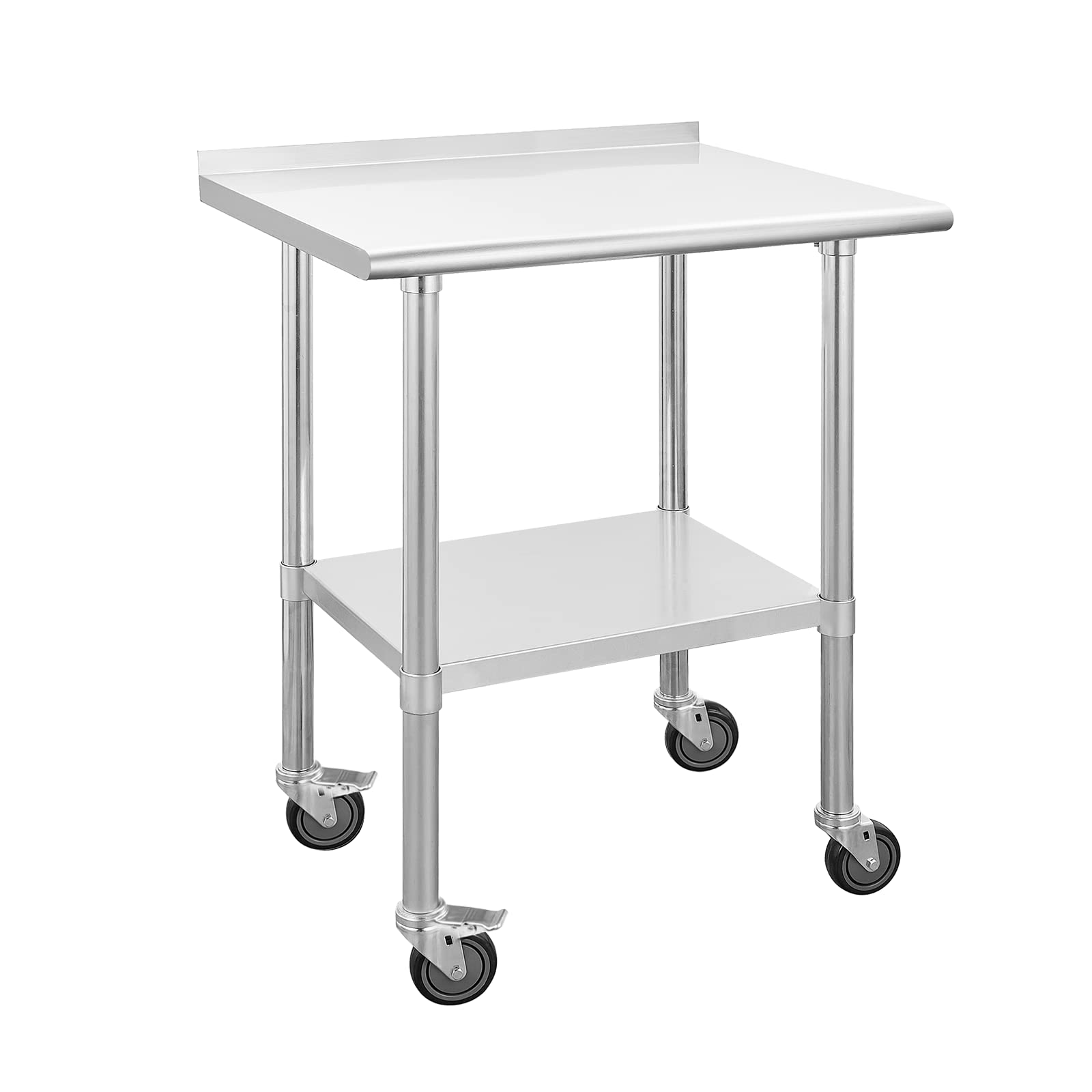 Chingoo Stainless Steel Table with Wheels 24 x 30 Inches Metal Prep