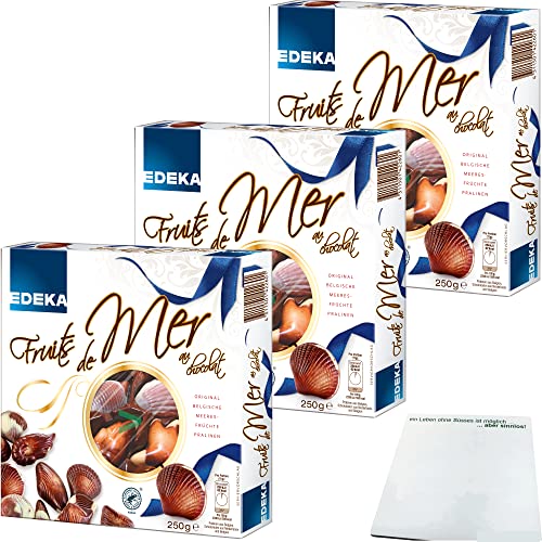 EDEKA Fruits de Mer au Chocolat 3er Pack (3x250g Packung) + usy Block