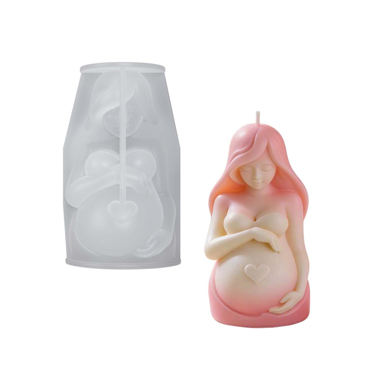 Kangnice Flexible Heart Shape Expecting Mother for Soap and Crafting Pregnancy Themed