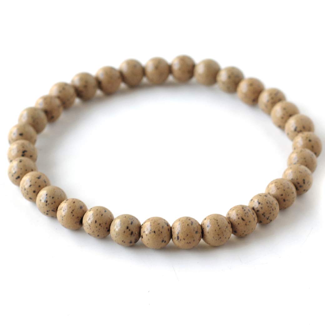 Amazon | [GOLD STONE] 北投石 ブレスレット 6mm 橙色 台湾産 マイナス