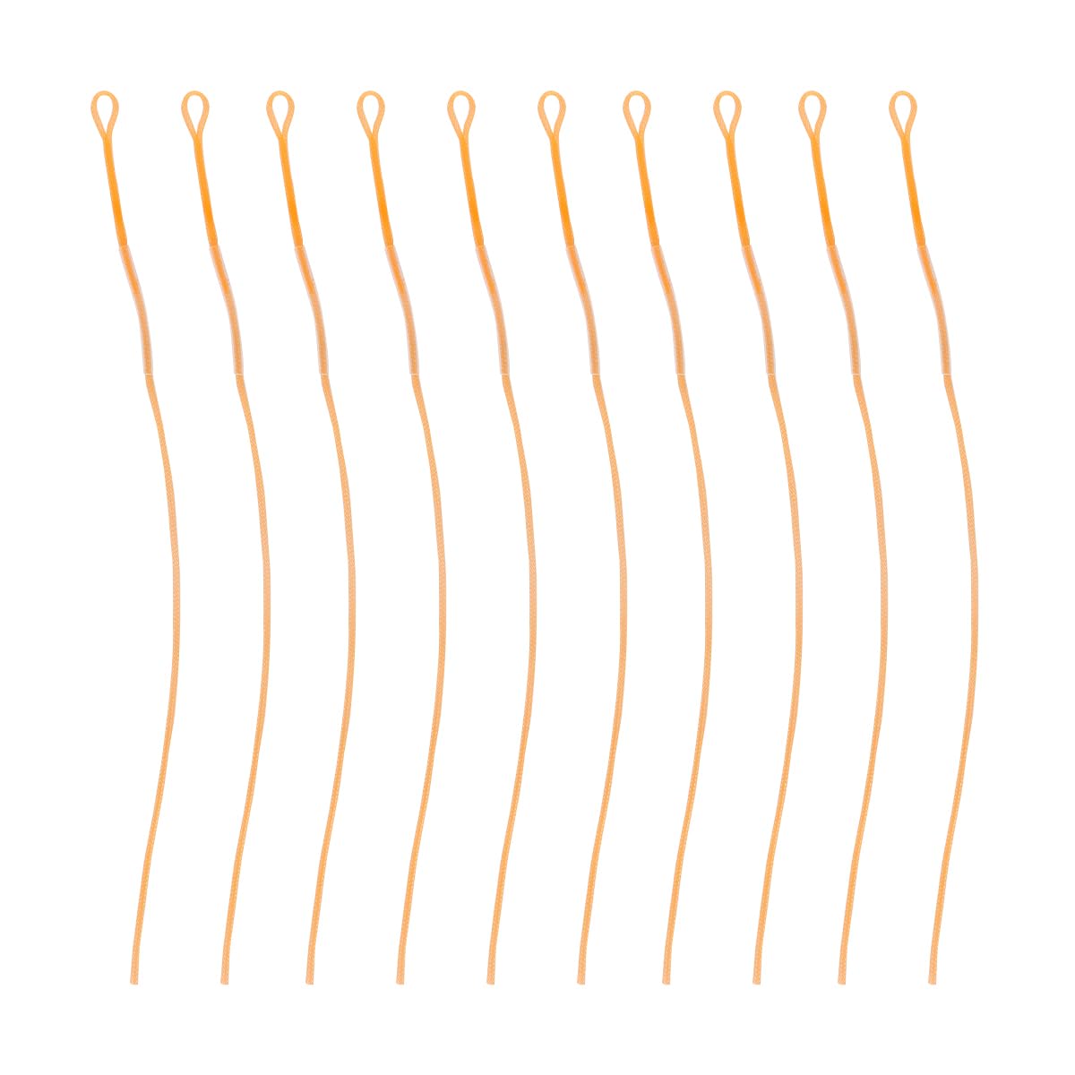 Enwye 10 Pieces Fly Fishing Line 20LB Braided Fly Loop Line Braided Loop Connectors Fishing Tackle Accessory Yellow