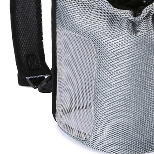 Mochila para perros pequeños que alivia el peso: bolsa de viaje gris doble hombro 7