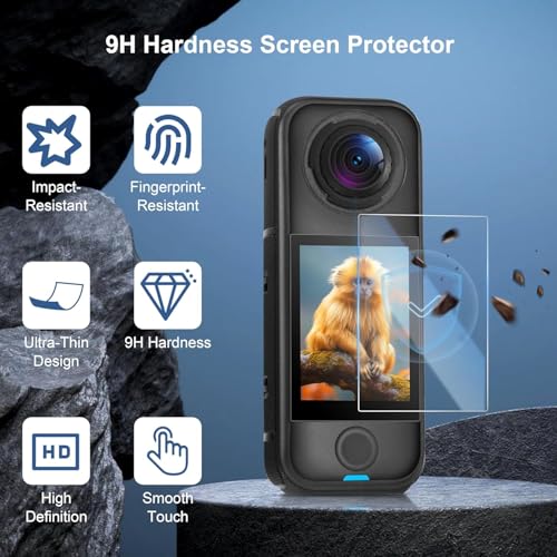 Image of M.G.R.J Tempered Glass Screen Protector for Insta360 X4 Air 360 Camera (Transparent)