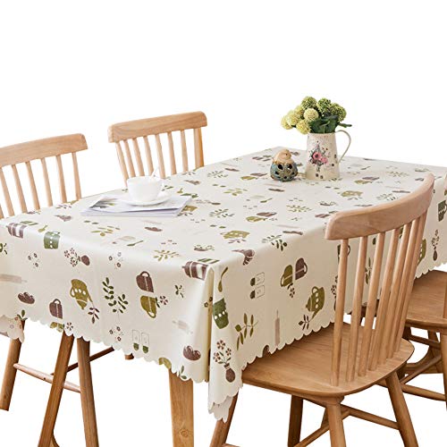 油-証拠 流出-証拠 四角 形 マクラメ 田園 テーブルプロテクター ダイニング用 卓上 装飾,Pvc 印刷,水-証拠 テーブルクロス A 135x180cm(53x71inch)