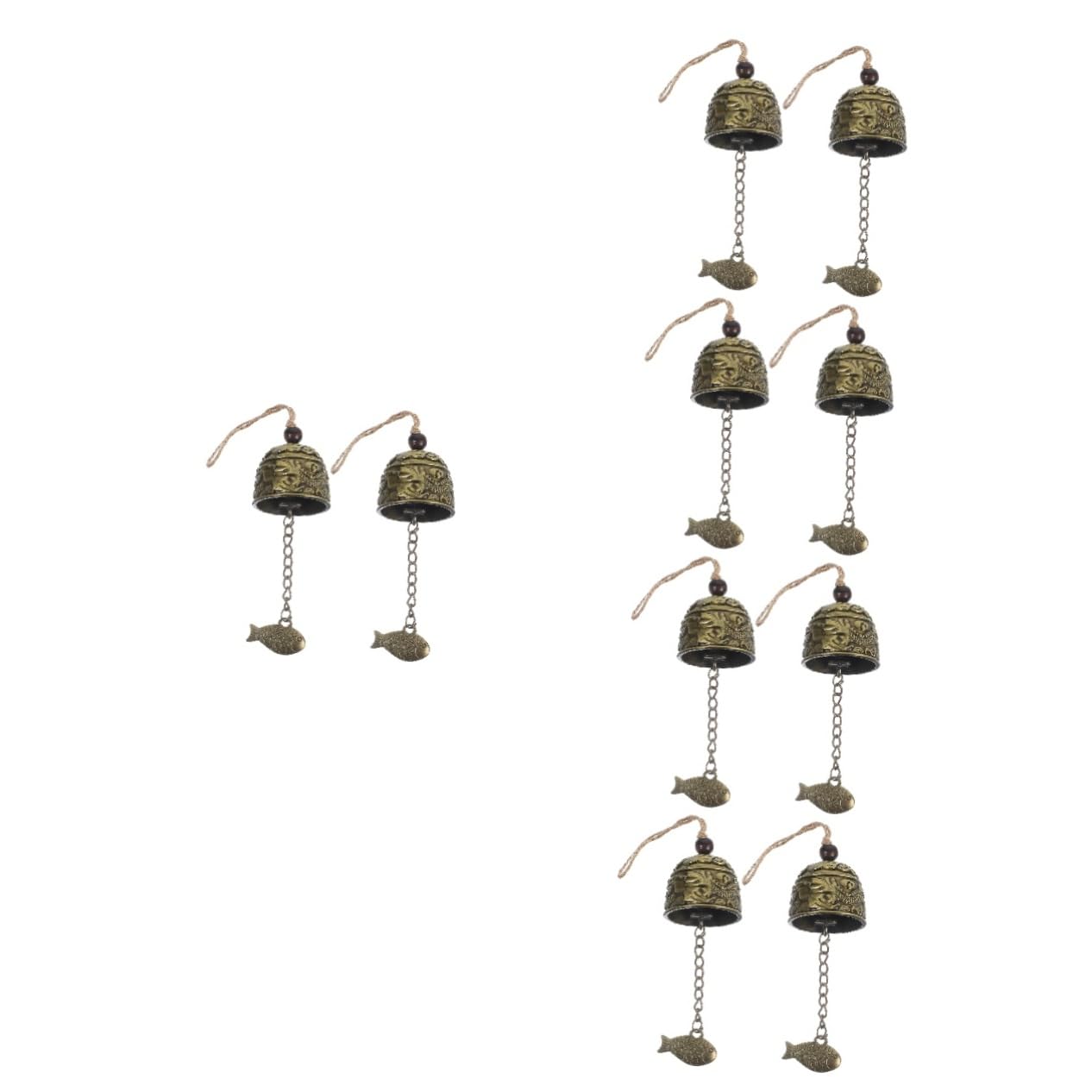 Suspension éolienne vintage pour jardin avec clochettes décoratives en alliage mélodieux