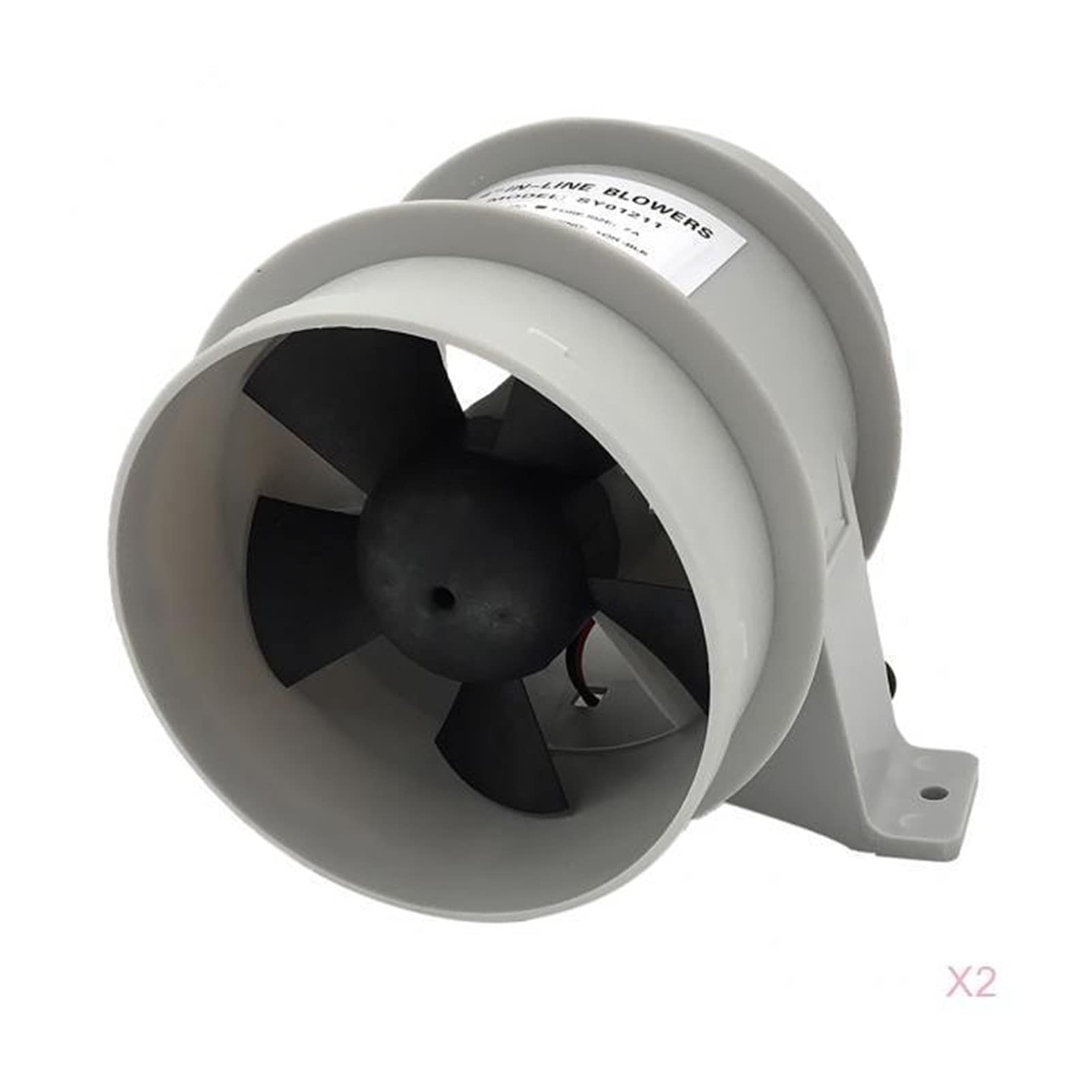 2x Marine Electric Turbo In Line Bling Blower 4 pollici 100mm Diametro 12V-Impermeabile Soffiatore di linea per uso marino