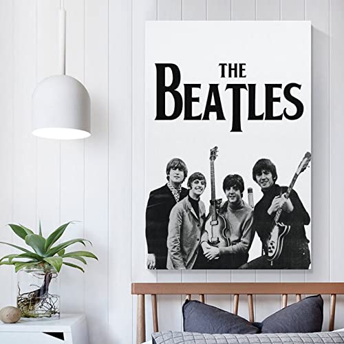 Poster classique noir et blanc The Beatles – Peinture murale sur toile – Impression moderne pour chambre à coucher – 30… - Les Beatles, Paul McCartney, John Lennon, RIngo Starr, George Harrison Poster classique noir et blanc The Beatles - Peinture murale sur toile - Impression moderne pour chambre à coucher - 30… – Image 6