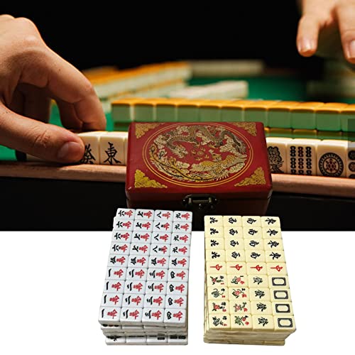 Set de Mahjong chino con caja antigua miniatura 6