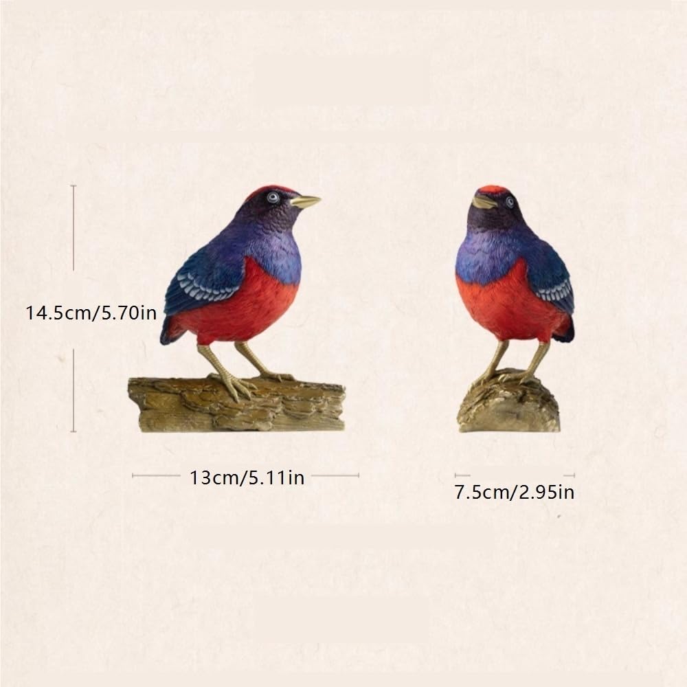 Dekorative Figuren Kupfer Granatapfel Rot Acht-Farbe Drossel Kreative Vogel Ornamente Hause Desktop Dekoration Handgemachte Statue Schreibtischdekoration