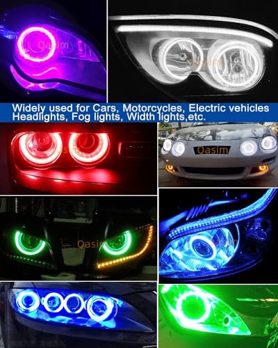 Image of Vagary 60Mm Angel Eyes Ring Light For Headlight With App Controller (Rs 200, Ns 200, 60Mm) - Led