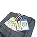 5 Pack - Slim and Sturdy Flexible Backpack & Airline Luggage ID Bag Tags - Business Card Holders - with Secure Plastic Worm Loop Straps by Specialist ID (Assorted Colors)