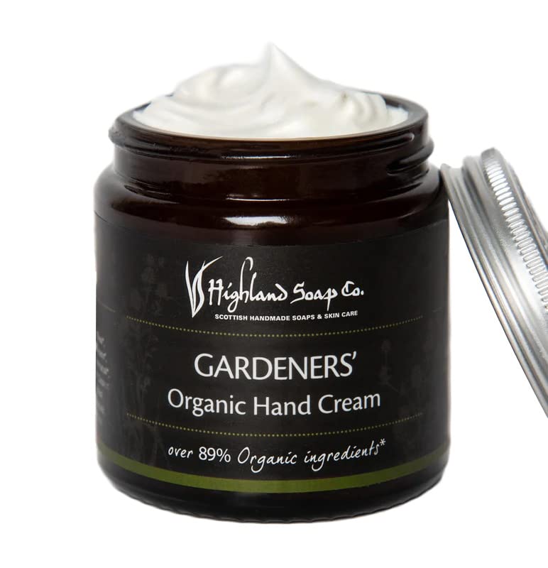 The Highland Soap Company Organic Hand & Body Cream, 4-Ounce Jar (Gardeners)