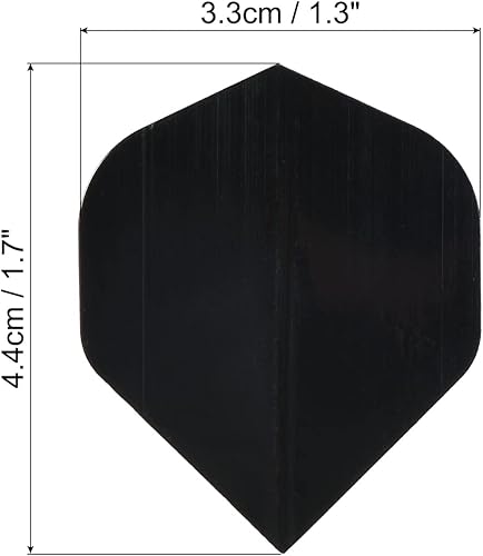 Miniatura 2 de PATIKIL Dart Flights, paquete de 3 piezas de repuesto para dardos estándar PET para punta de acero suave, color negro