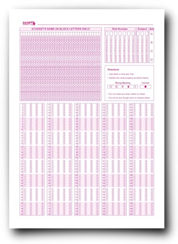 Image of PaperPilot Omr A4 Sheet | 200 Mcqs | Omr Practice Sheets For Competitve Exams (800 Sheets)