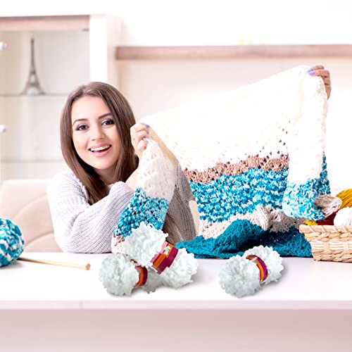 5 Rolls Loop Yarn 100 G White Puffy Yarn Chunky Finger Loop Yarn Craft Finger Knitting Loop Yarn Soft Finger Loops Yarn Chunky Baby Blanket Loop Yarn For Diy Hand Woven Knitting Crafts Supplies #TOP2