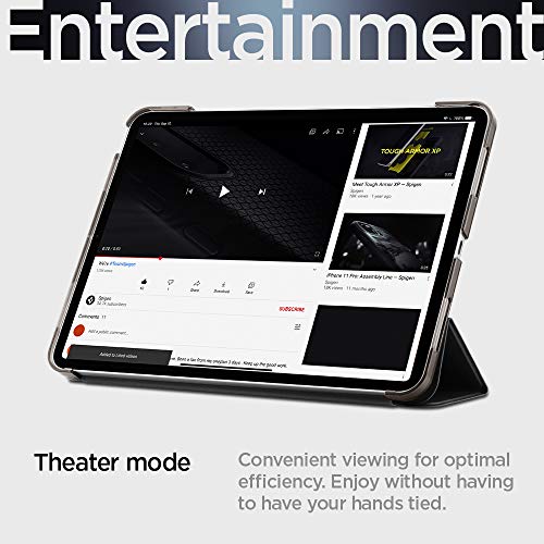 Image of Spigen for iPad Air 11 Inch Case M4 (2026), iPad Air 11 Inch Case M3 /M2 (2025-2024), 10.9 Inch 5th /4th Generation Case (2022 /2020), Smart Fold, Liquid Air Folio, Tri-Fold Cover Transparent, Black