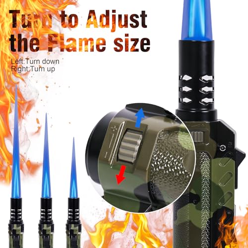 Encendedor de llama turbo recargable camuflado miniatura 3