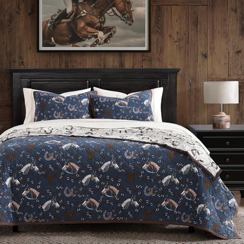 Image of Paseo Road Tasha Polizzi Saratoga 3 Piece Queen Western Bedding Quilt Set
