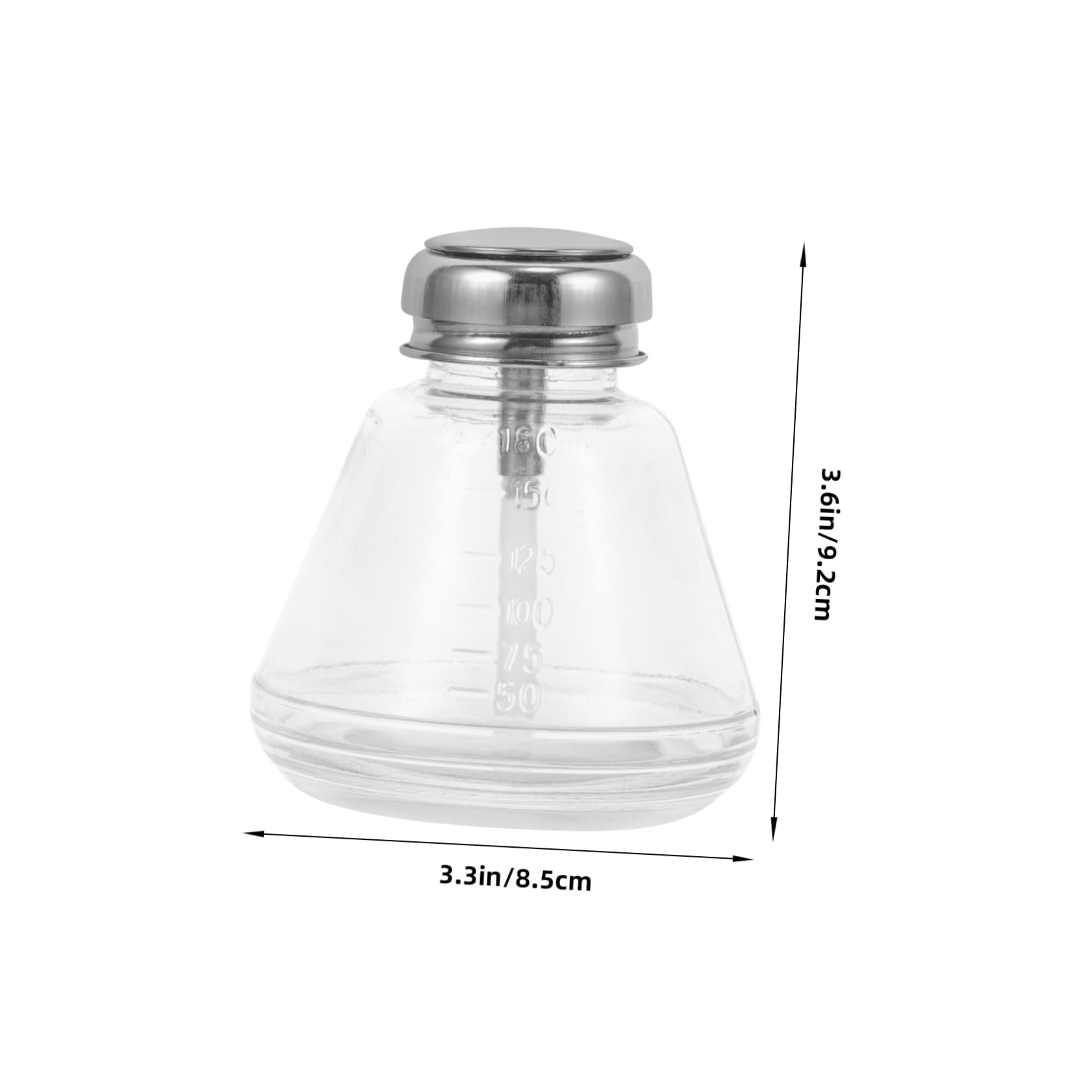 Gogogmee Japanese Nail Art Pressing Liquid Dispenser Bottle Leaf Proof Empty Cleaner Storage Bottle 2# Press Bottle for Nail Cleaning Ideal for Pressing Liquid Use