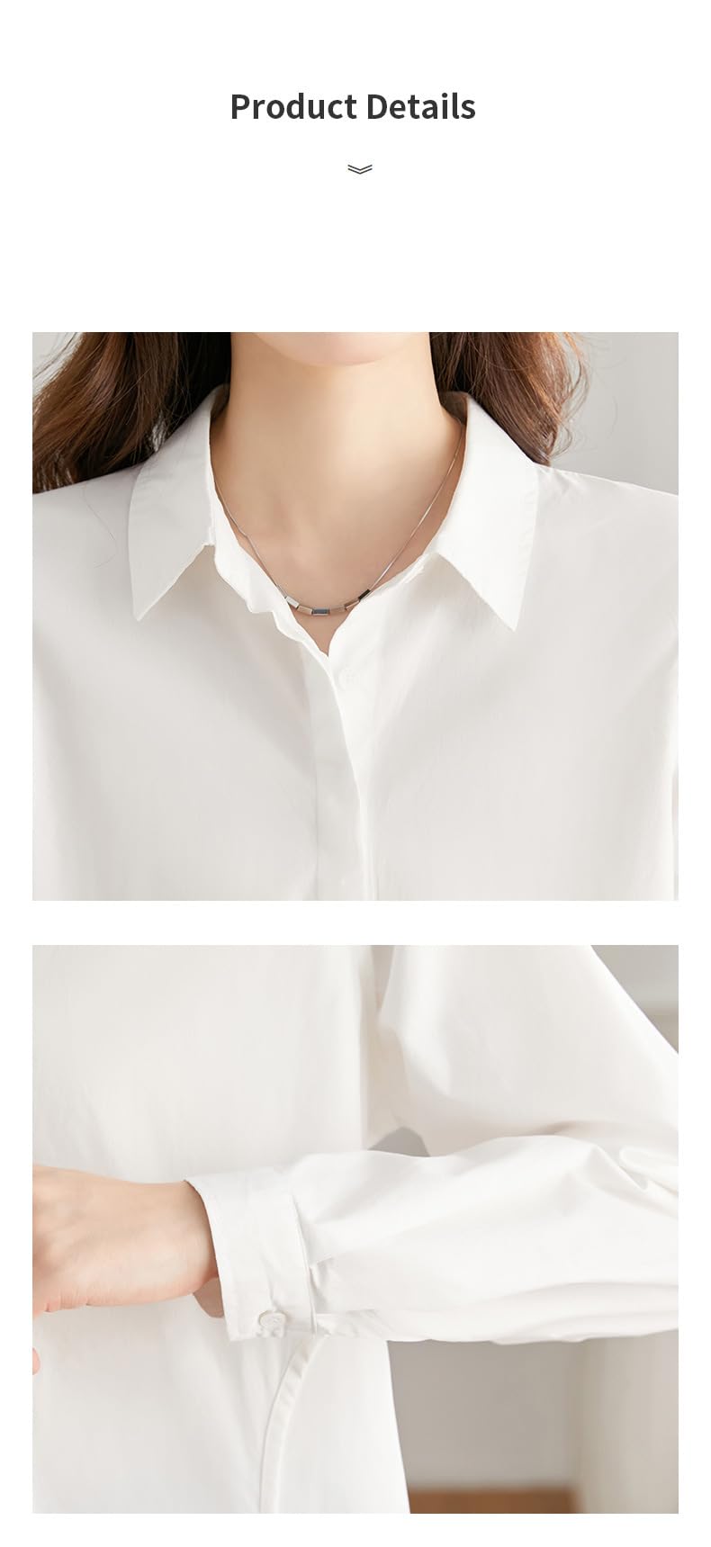 Camisas De Manga Larga De Algodón para Mujer, Blusa Tipo Túnica con Solapa Blanca con Botones Y Retazos, Blusa Informal Holgada De Verano para Uso Diario En La Oficina, Blusas Elegantes.