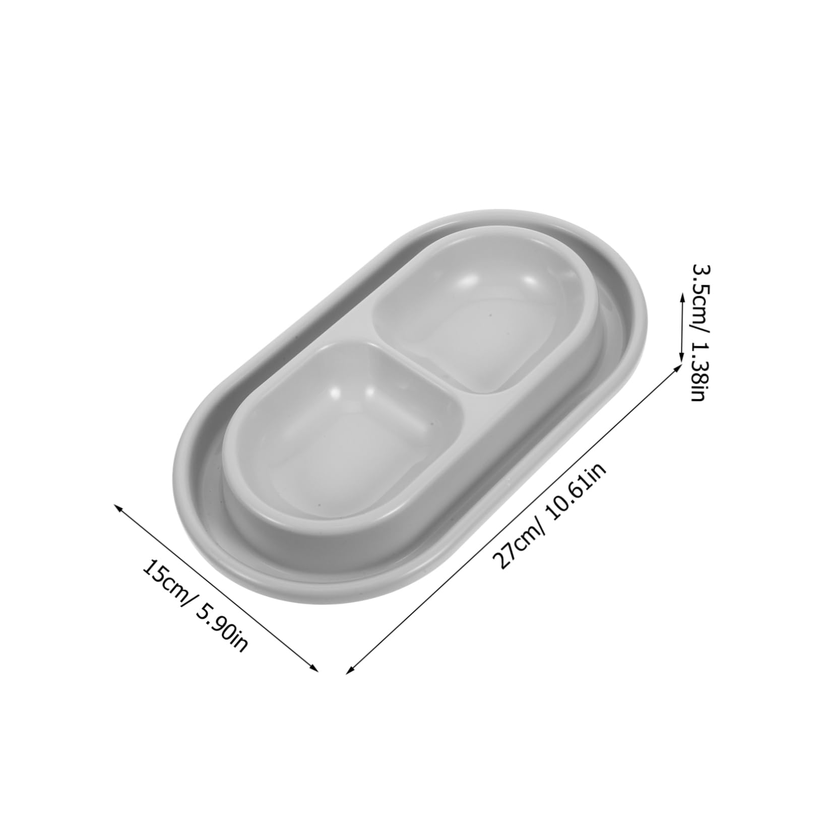 Abaodam Pet Feeding Station with Deep Water Moat Cat Dishes for Small to Dogs and Cats Stylish Design for Clean Eating Environment