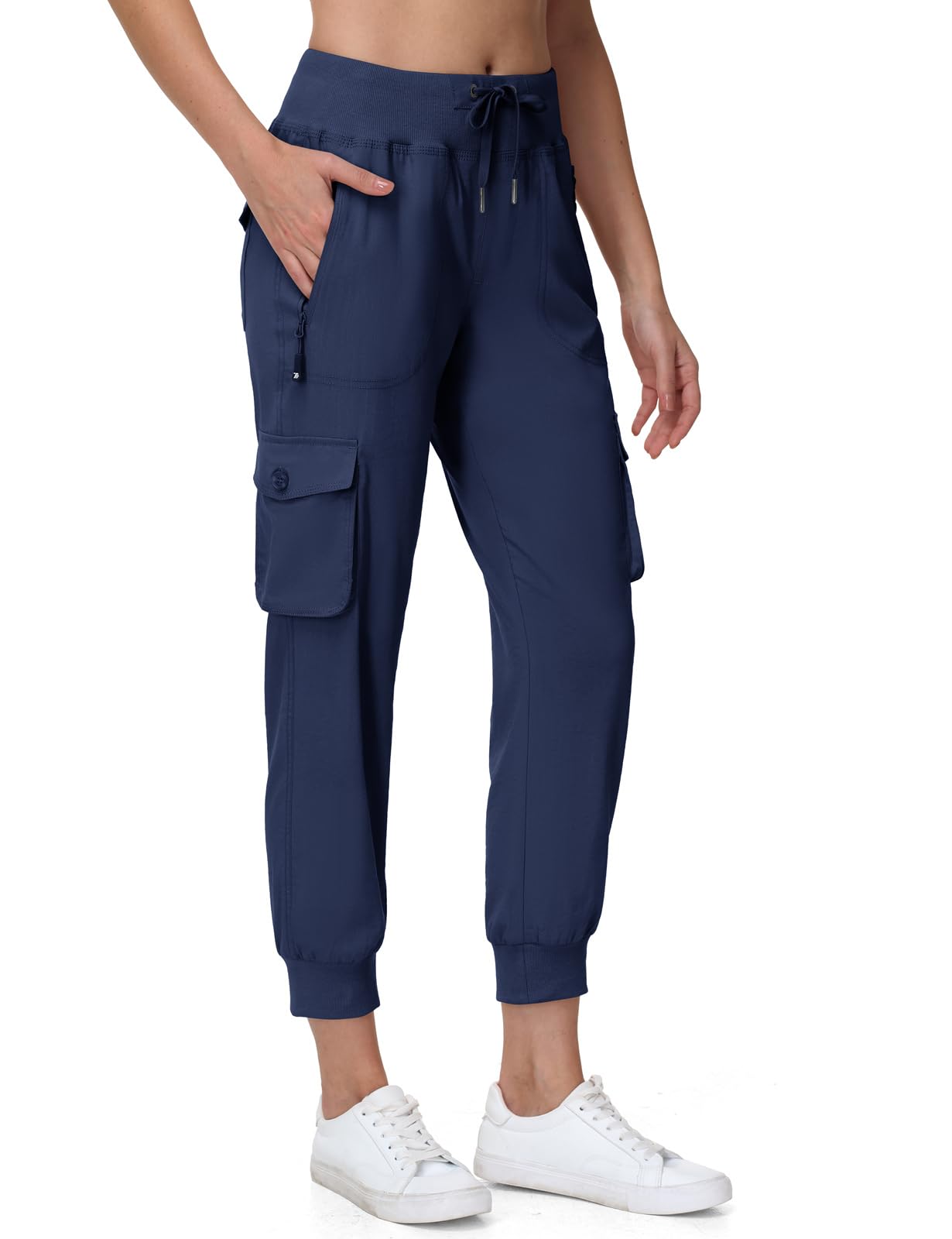 donhobo Damen Wanderhose Cargohose Outdoorhose Jogginghose | Leichte Quick Dry Sommer Freizeithose Atmungsaktiv UPF 50+ UV-Schutz Trekkinghose Funktionshose mit 6 Taschen
