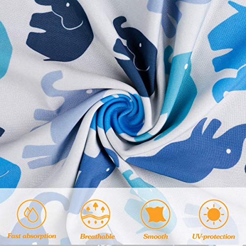 2 Pcs Kids Neck Gaiter Balaclava, Summer Face Cover Bandana, Mask Toddler Half Face Protective Reusable Infinity Scarf, Gifts for Girls Boys, Baby Headwear For Fishing,Hiking Elephant Shark