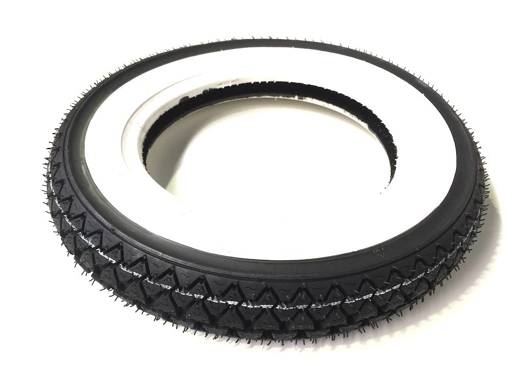 Weißwand Reifen Felgen Komplett Radsatz Chrom 3.00-10 passend für Vespa PK 50 XL2, V50 Special, Primavera 125 ET3, PX 80 125 – Inkl. Felgen & Schläuche