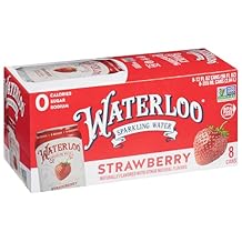 Waterloo, Strawberry Sparkling Water, 12 Fl Oz, 8 Pack