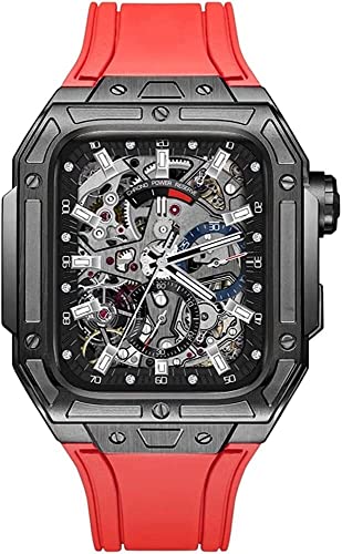 Boîtier en métal avec bracelet en silicone pour iWatch 44 mm compatible séries 6 5 4 SE