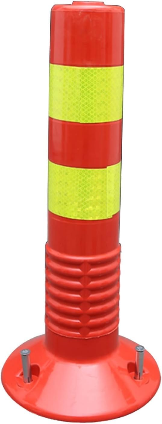 Borne de signalisation en PU orange avec colliers réfléchissants pour barrière de sécurité