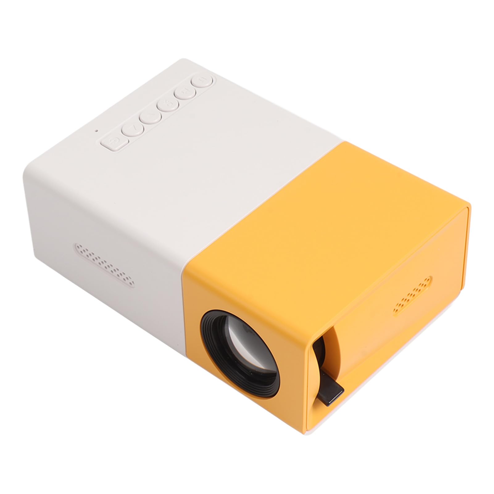 Sxhlseller Mini Projecteur Portable de Résolution 1920x1080 avec Interface Riche, Petit et Portable, et écran Géant de 24 à 60 Pouces, Source de Lumière LED pour Film de Cinéma en Plein