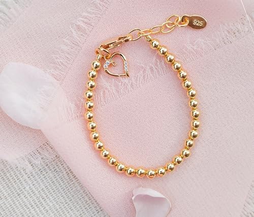 Cherished Moments Gold-Plated Stackable Matching Mom & Me Bracelets with Heart for Babies, Infants, Toddlers, Little Girls, and Women3