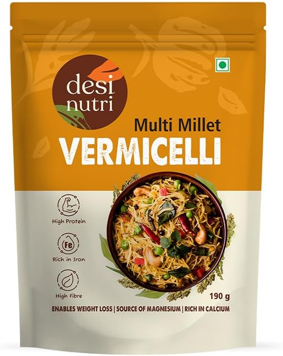 Desi Nutri Multi Millet Vermicelli | Ready to Eat Vermicelli | Millet Vermicelli | Millet Vermicelli - 190 gms | Rich in Iron & Protein