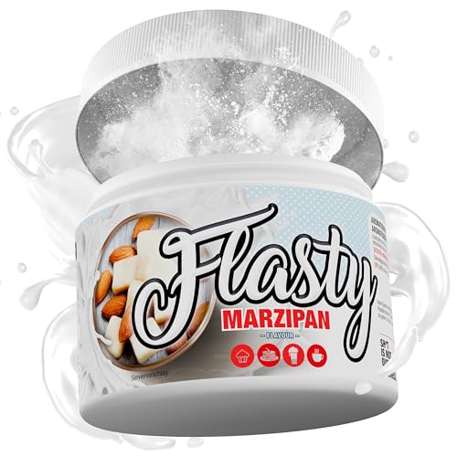 #sinob Flasty Geschmackspulver (Marzipan) 1 x 250g Kalorienarmes Flavour Pulver mit Nur ca. 7 kcal pro Portion bringt es Leben in deinen Quark, Joghurt und vielem mehr.