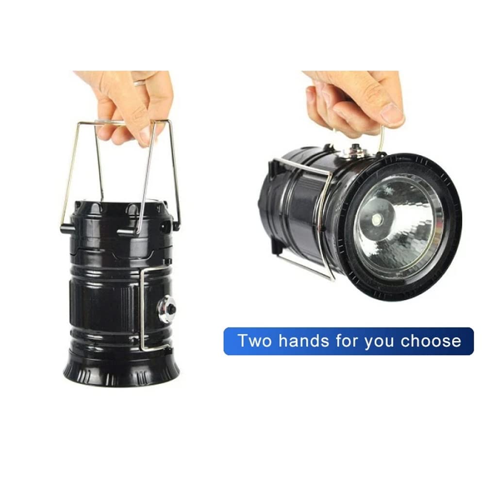 LED Lantern Light Solar Outdoor Camping Tent Light USB Rechargeable Foldable Emergency Light Hiking Lantern