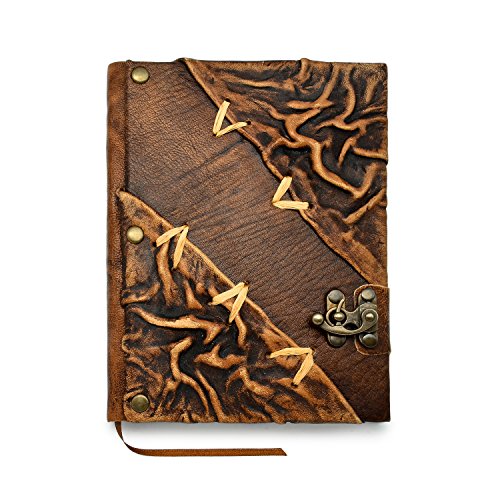 Travel Diary Sketchbook – Handmade Leather Journal – Luxury Gift for Men & Women (5''x7", Brown)