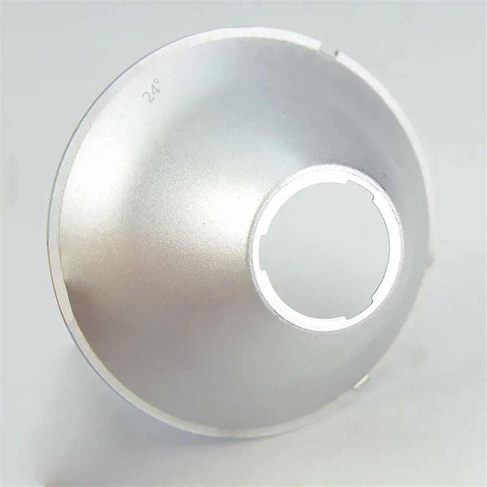 92mm grand réflecteur optique lentille Surface sphérique réflecteur parabolique arc COB Source lumineuse réflexion tasse 24/60 degrés Accessoires pour microscopes de laboratoire(24 Degree)