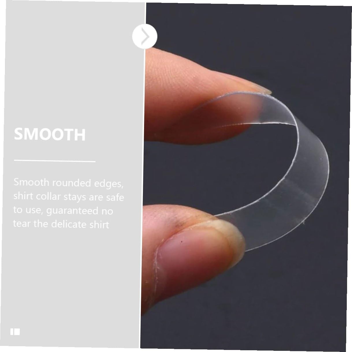 400pcs Men's Formal Shirt Collar Stays with Smooth Rounded Edges Lightweight Collar Protectors in Multiple Sizes (400pcs: 7CM+6CM+5CM+4.5CM - 100pcs Each)