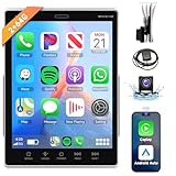2G 64G Android Double Din Car Stereo Wireless Apple CarPlay, 9.5 inch Vertical Screen Touchscreen Android Auto GPS Navigation Mirror Link Bluetooth FM/RDS Radio 2 Din WiFi USB + Backup Camera