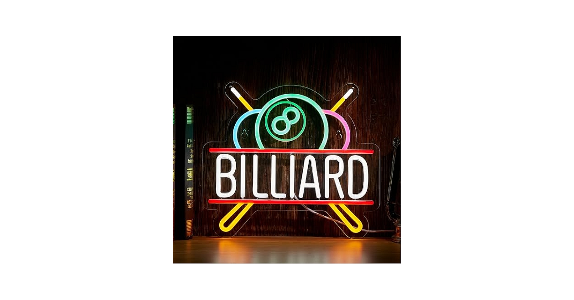 Billiards Neon Sign for Wall Decor Pool Room LED Light for