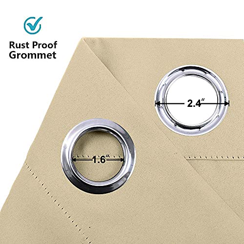 Image of RYB HOME Room Divider Curtains - Privacy Space Wall Divider Screens Noise Reduce Blackout Window Curtains for Living Room Bedroom Door Doorway Apartment, 1 Panel, Cream Beige, 60 Wide x 108 Long