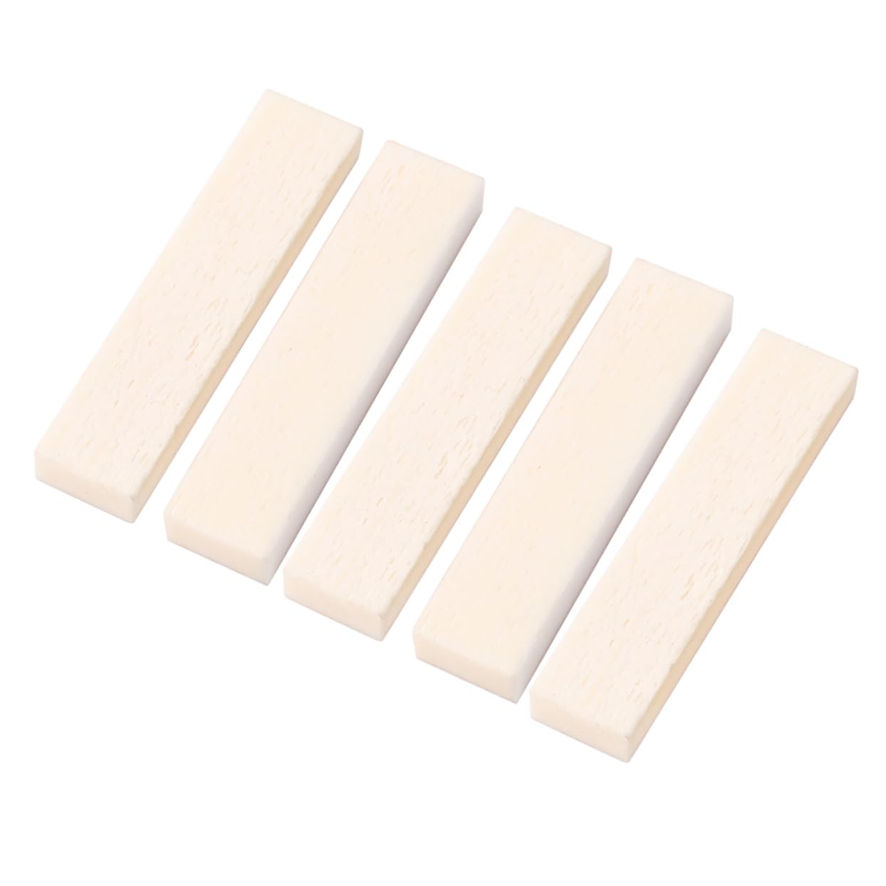 BESPORTBLE 5pcs Buffalo Bone DIY Guitar Nut Blank Saddle for Acoustic Ukulele Banjo Enhance Tone Performance for Luthiers and Musicians