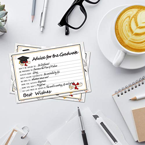 Image of Graduation Wish Cards - 50PCs High School or College Graduation Advice Cards Supplies 2026 Decorations Grad Celebration Party Supplies for High School /College /Senior School