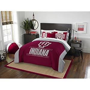 Northwest NCAA Indiana Hoosiers Unisex-Adult Comforter and Sham Set, Full/Queen, Modern Take