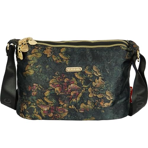 Image of Storite PU Leather Sling Bag, Crossbody Bag with Multi-Compartment for Women and Girls With Adjustable Shoulder Strap - (Green, 28.5x18x11 cm)