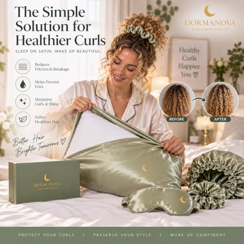 Luxury Satin Sleep Set – Satin Pillowcase, Sleep Mask, Bonnet, Scrunchies & Gift Box for Hair & Skin Care - Image 3