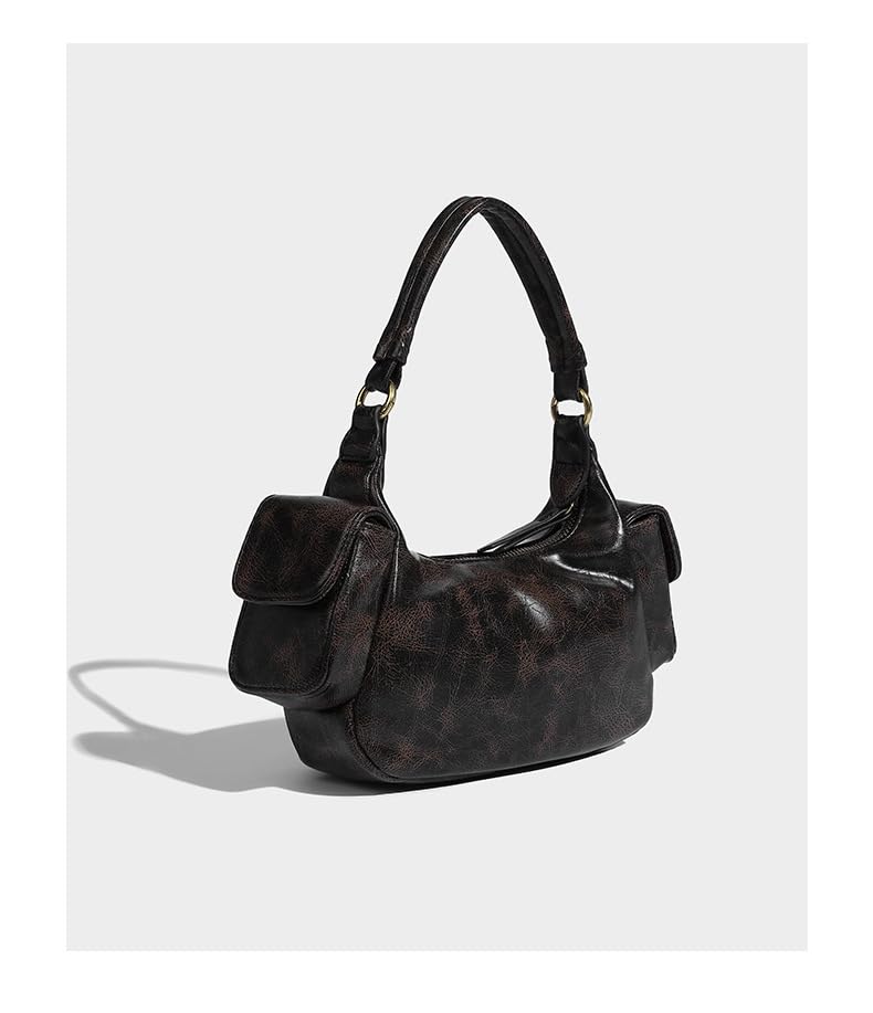 Image of Shoulder Purse for Women, Leather Women's Handbag Y2k Aesthetic Coquette Shoulder Bag Hobo Punk Trendy Ladies Purse